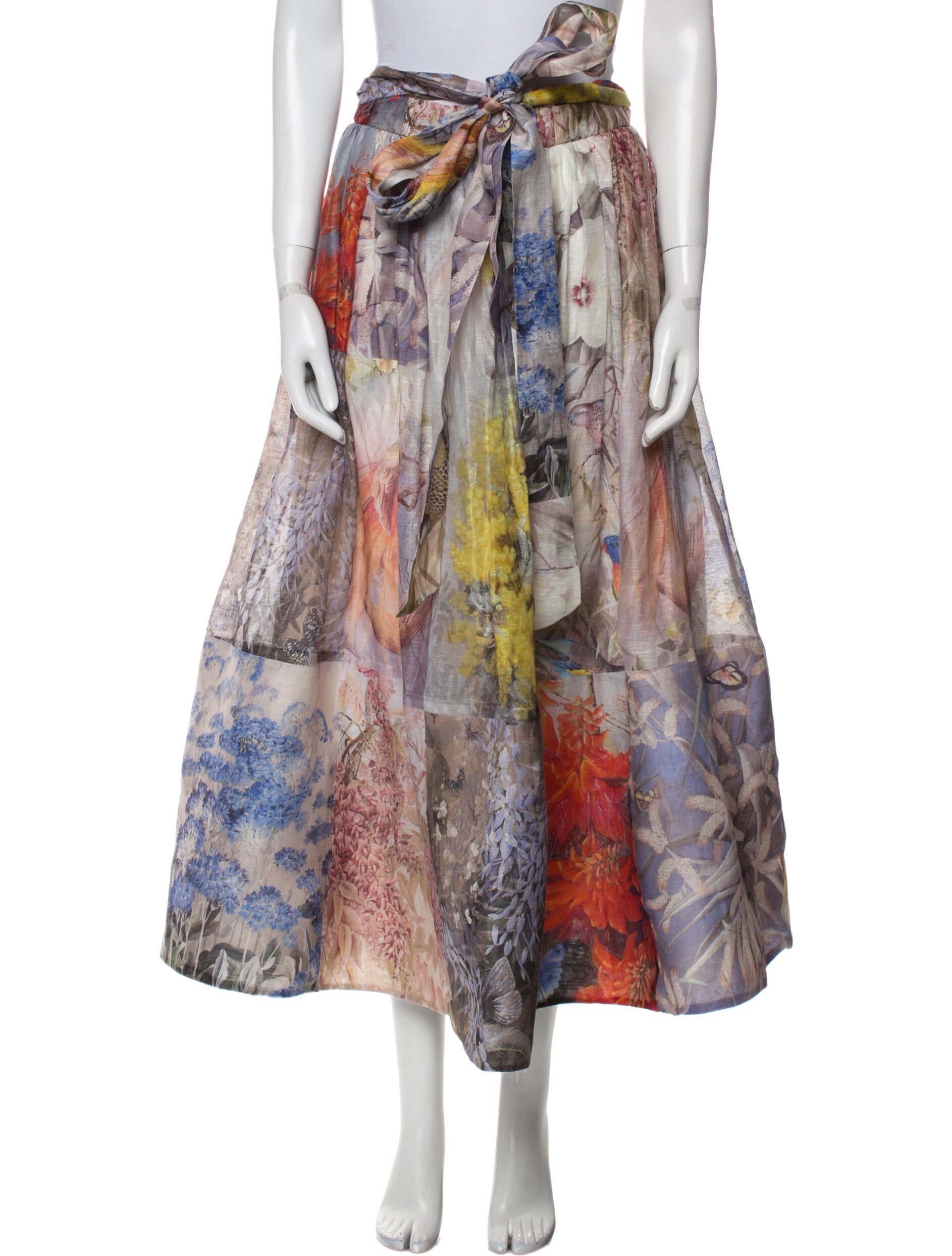 Zimmermann Linen Midi Length Skirt