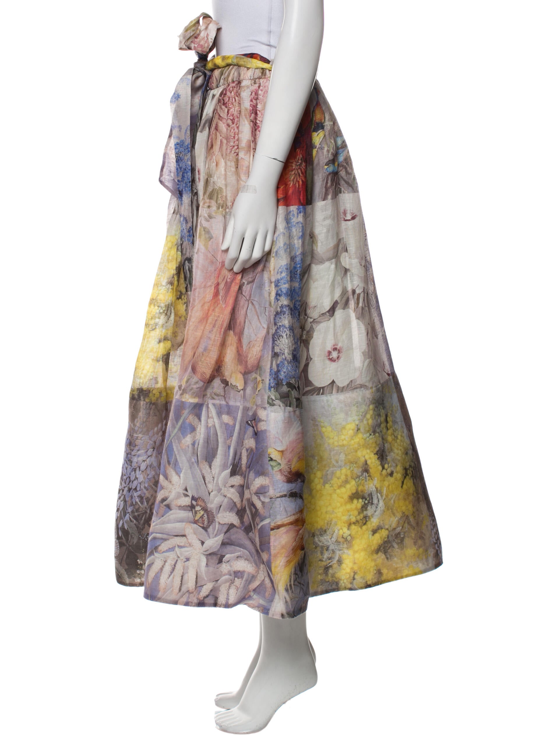 Zimmermann Linen Midi Length Skirt