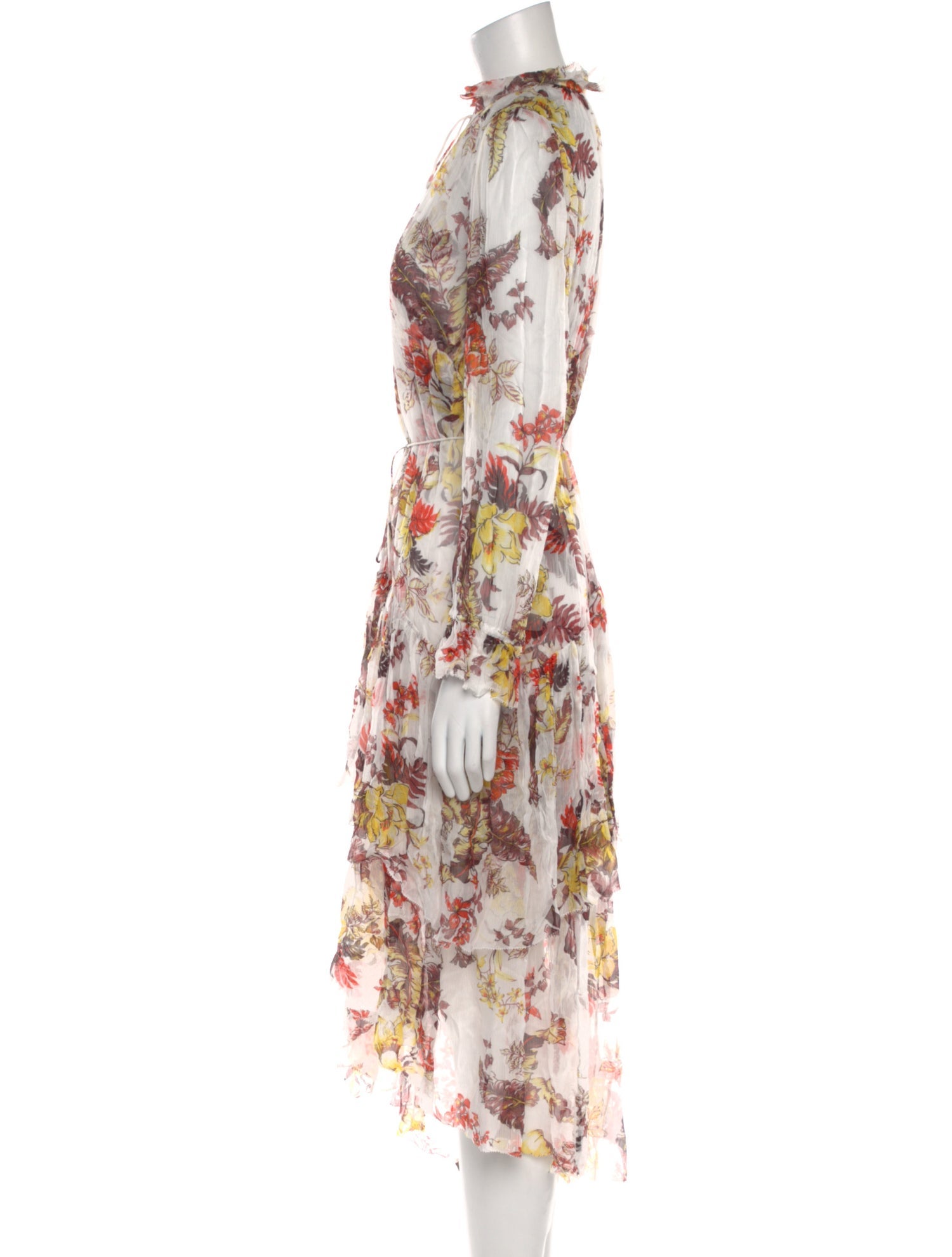 Zimmermann Floral Print Midi Length Dress