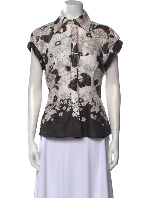Zimmermann Linen Printed Button-Up Top