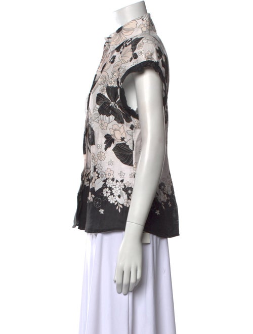 Zimmermann Linen Printed Button-Up Top