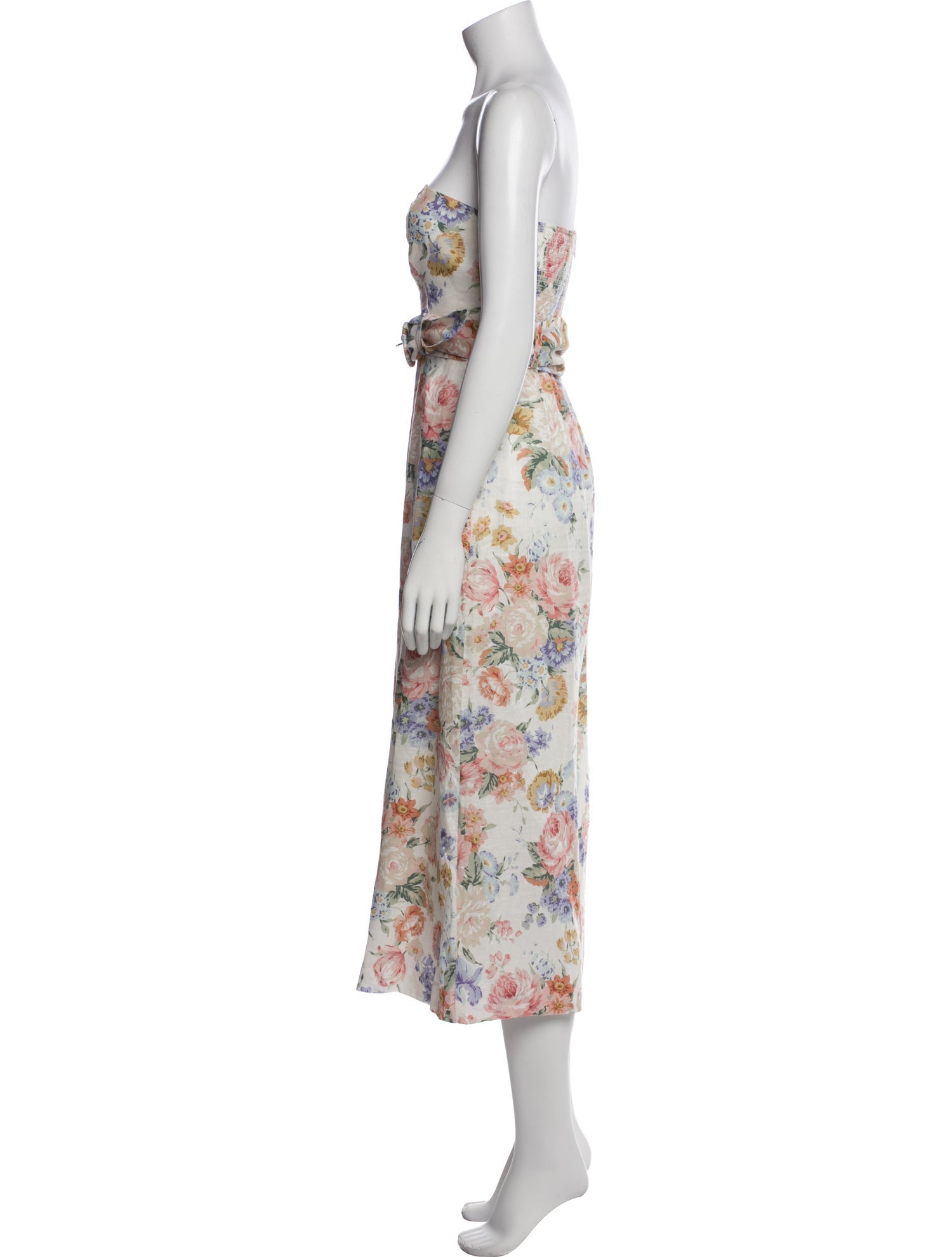 Zimmermann Linen Floral Print Jumpsuit