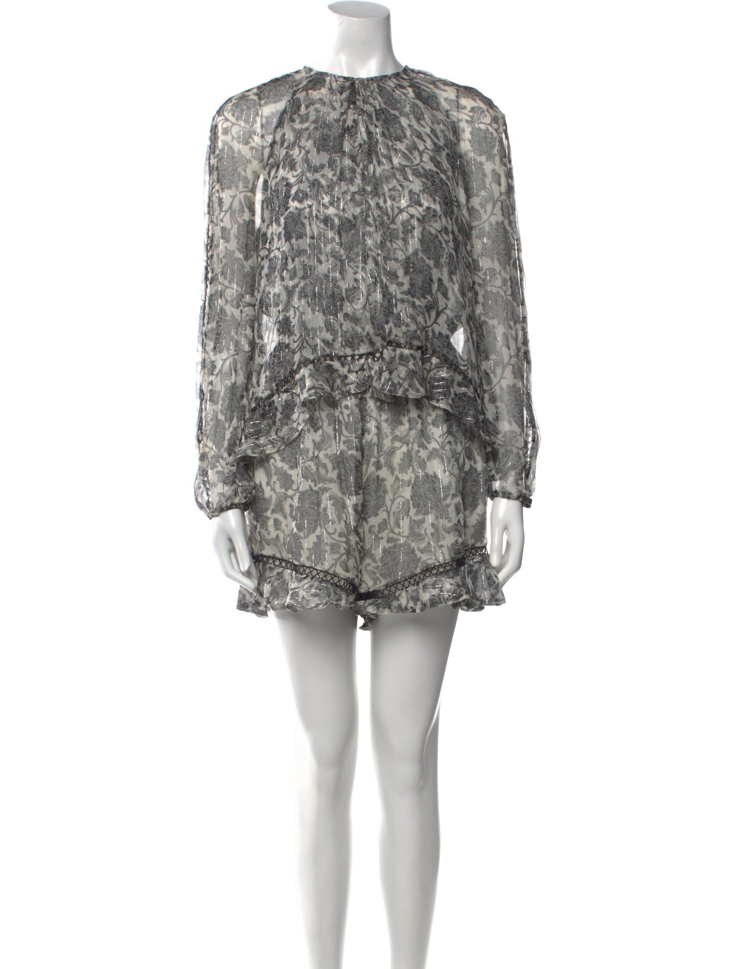 Zimmermann Silk Floral Print Romper