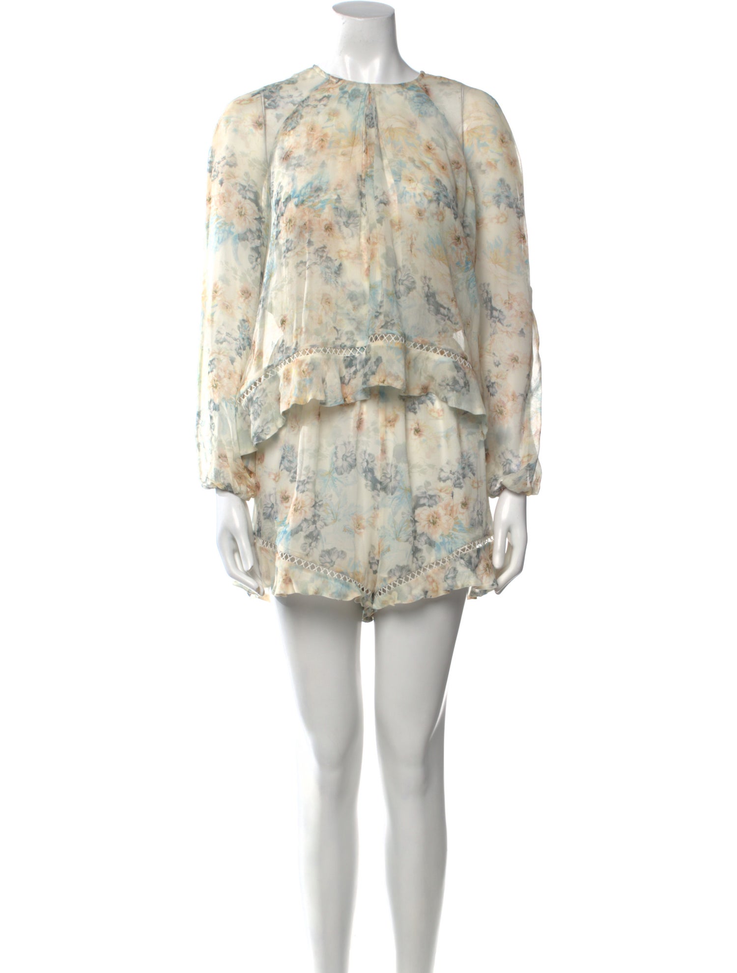 Zimmermann Silk Floral Print Romper