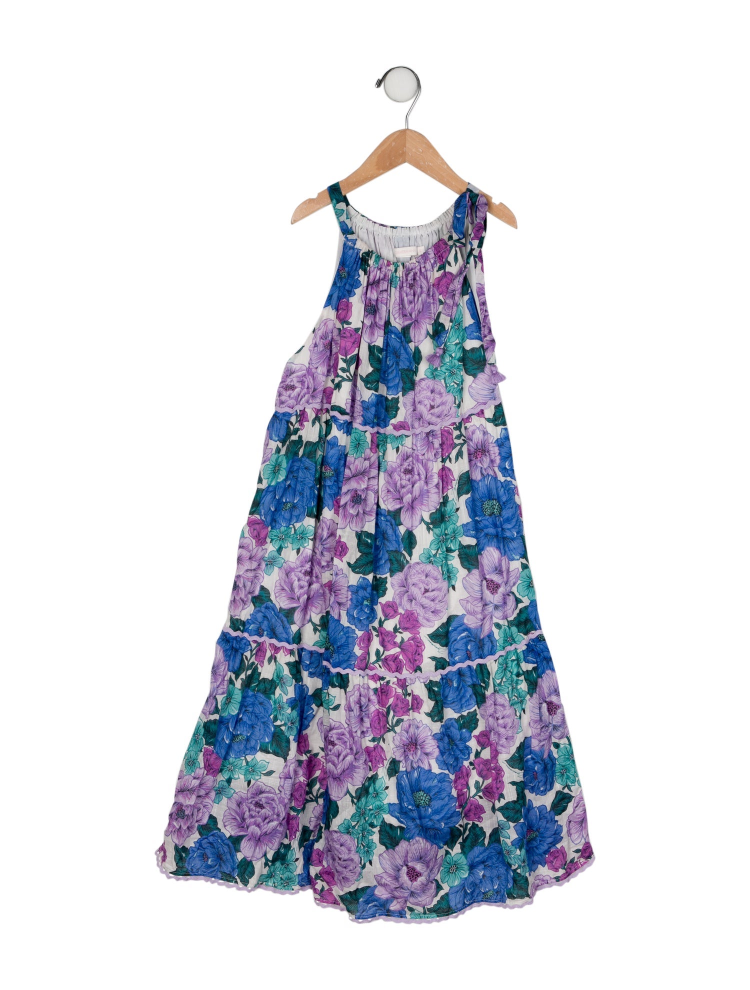 Zimmermann Girls' Floral Printed Sleeveless Dress