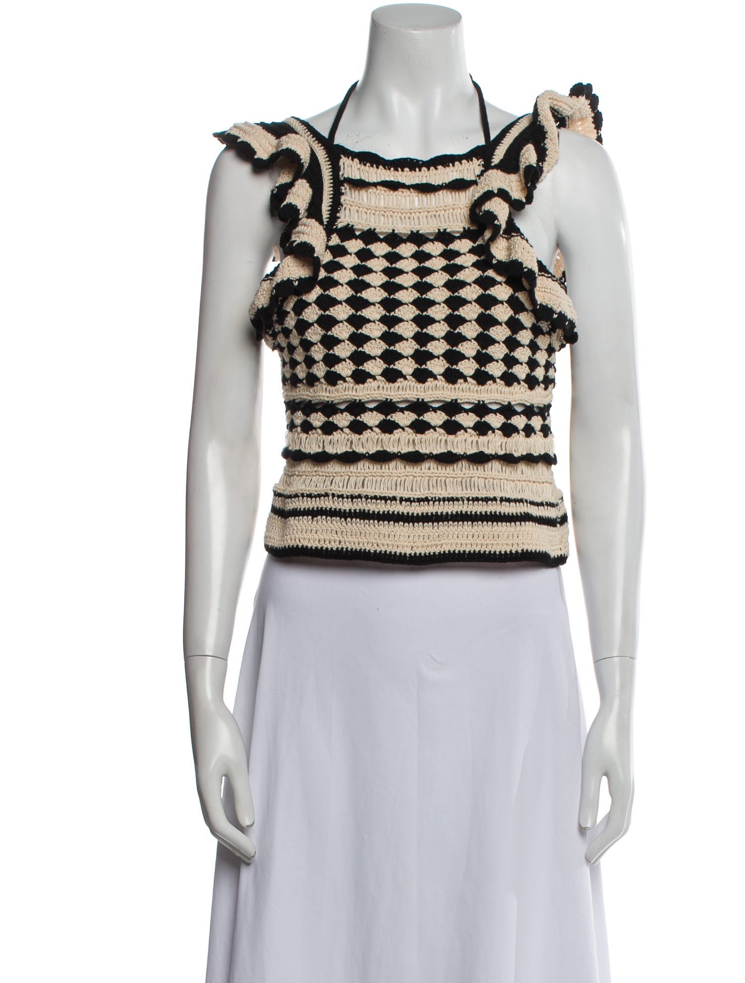 Zimmermann Printed Square Neckline Crop Top