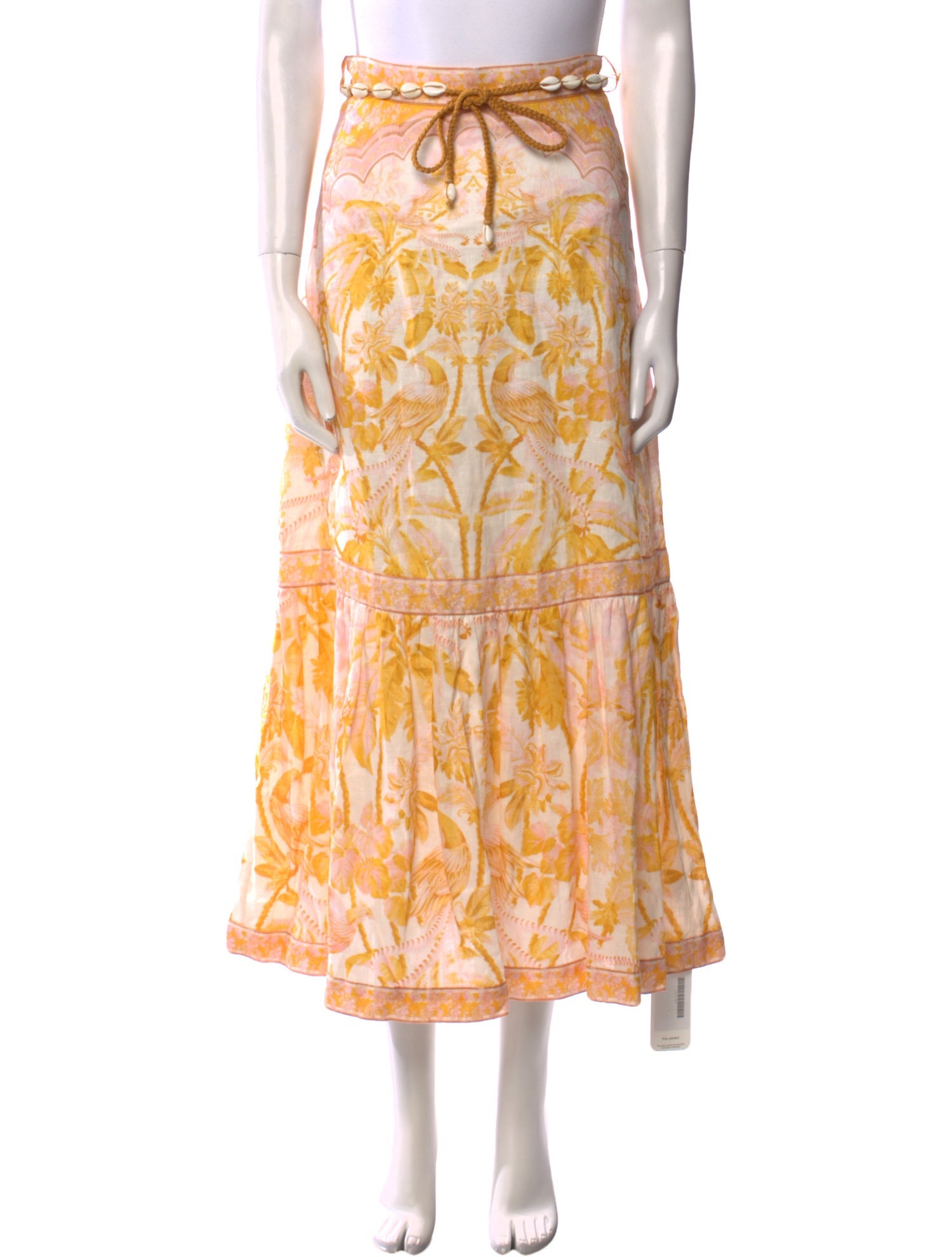 Zimmermann Linen Midi Length Skirt