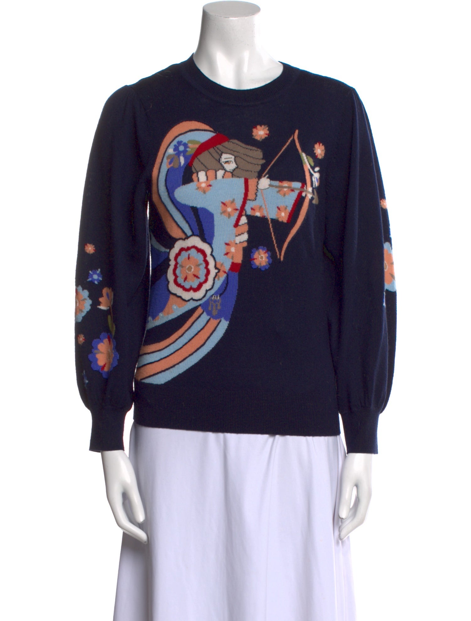 Zimmermann Merino Wool Graphic Print Sweater