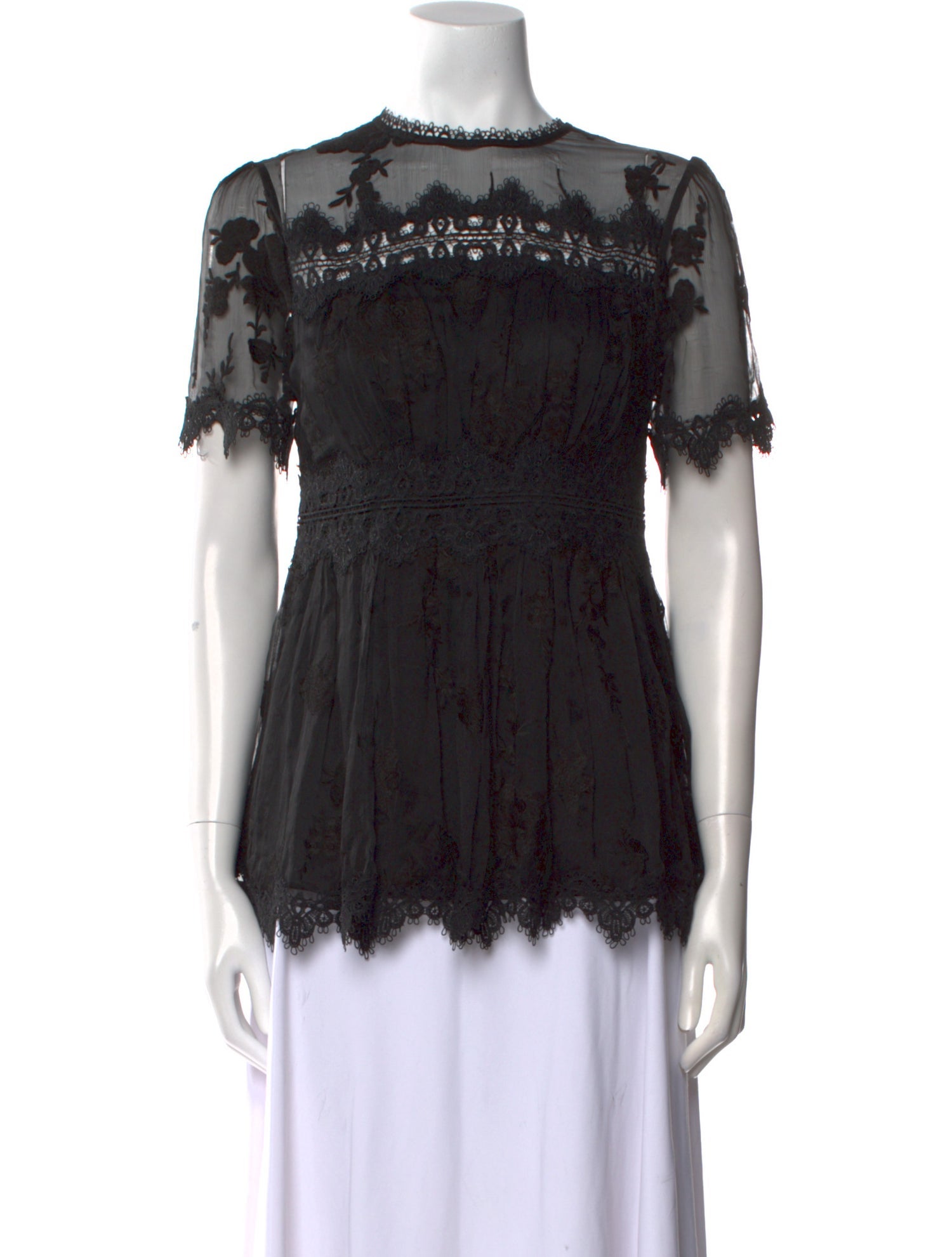 Zimmermann Silk Lace Pattern Blouse w/ Tags