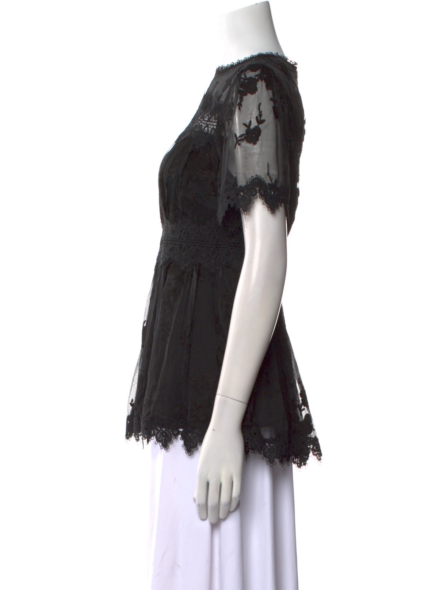 Zimmermann Silk Lace Pattern Blouse w/ Tags