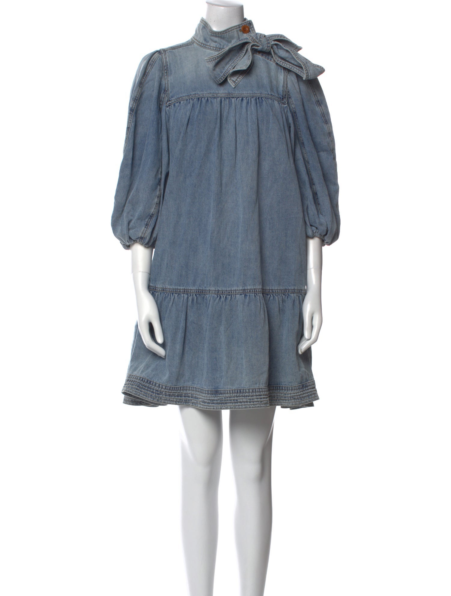 Zimmermann Mock Neck Mini Dress