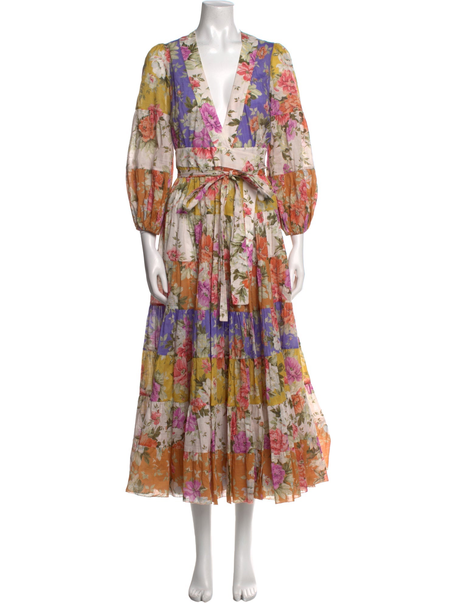 Zimmermann Floral Print Midi Length Dress