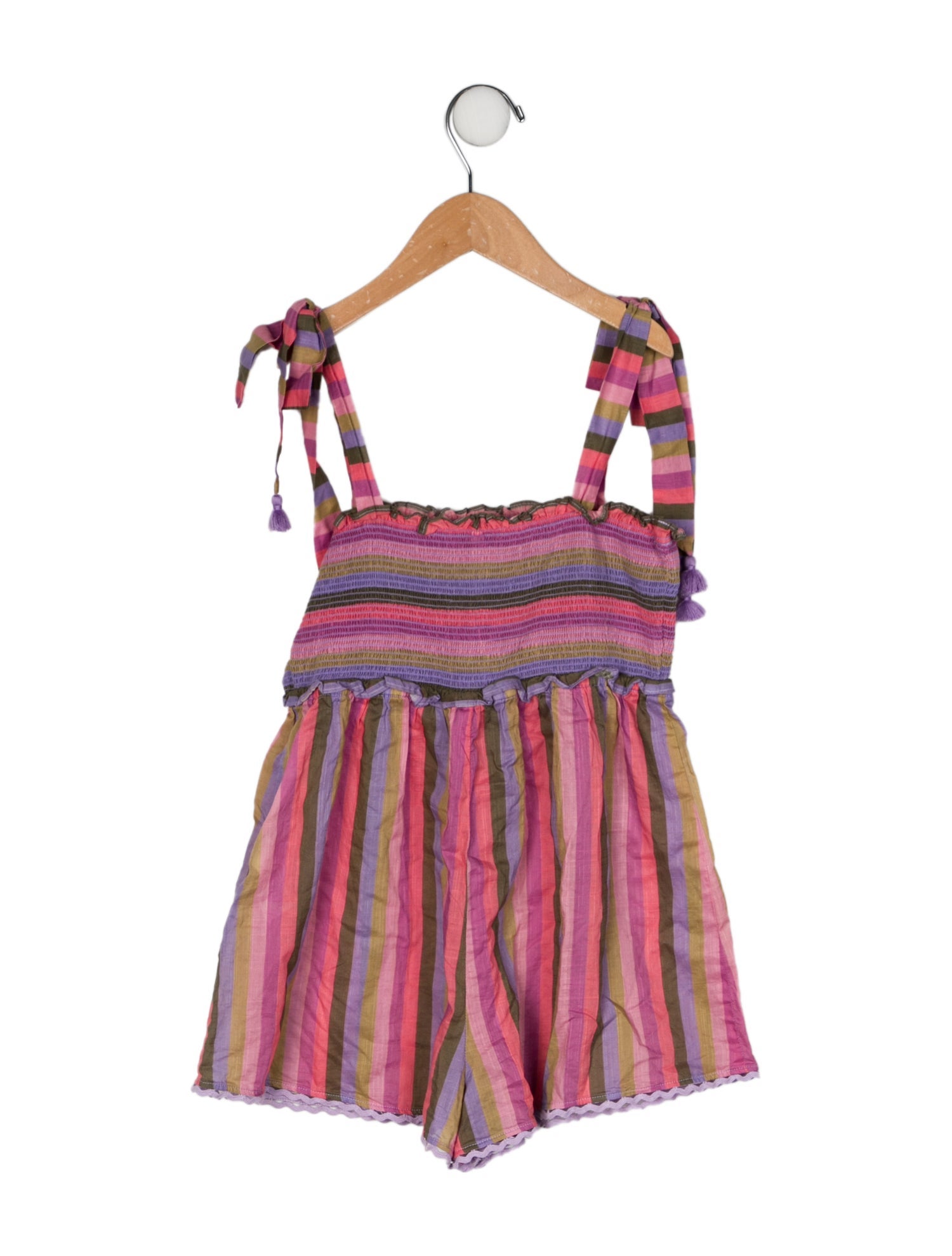 Zimmermann Girls' Patterned Ruffled Romper
