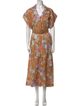 Zimmermann Linen Printed Jumpsuit