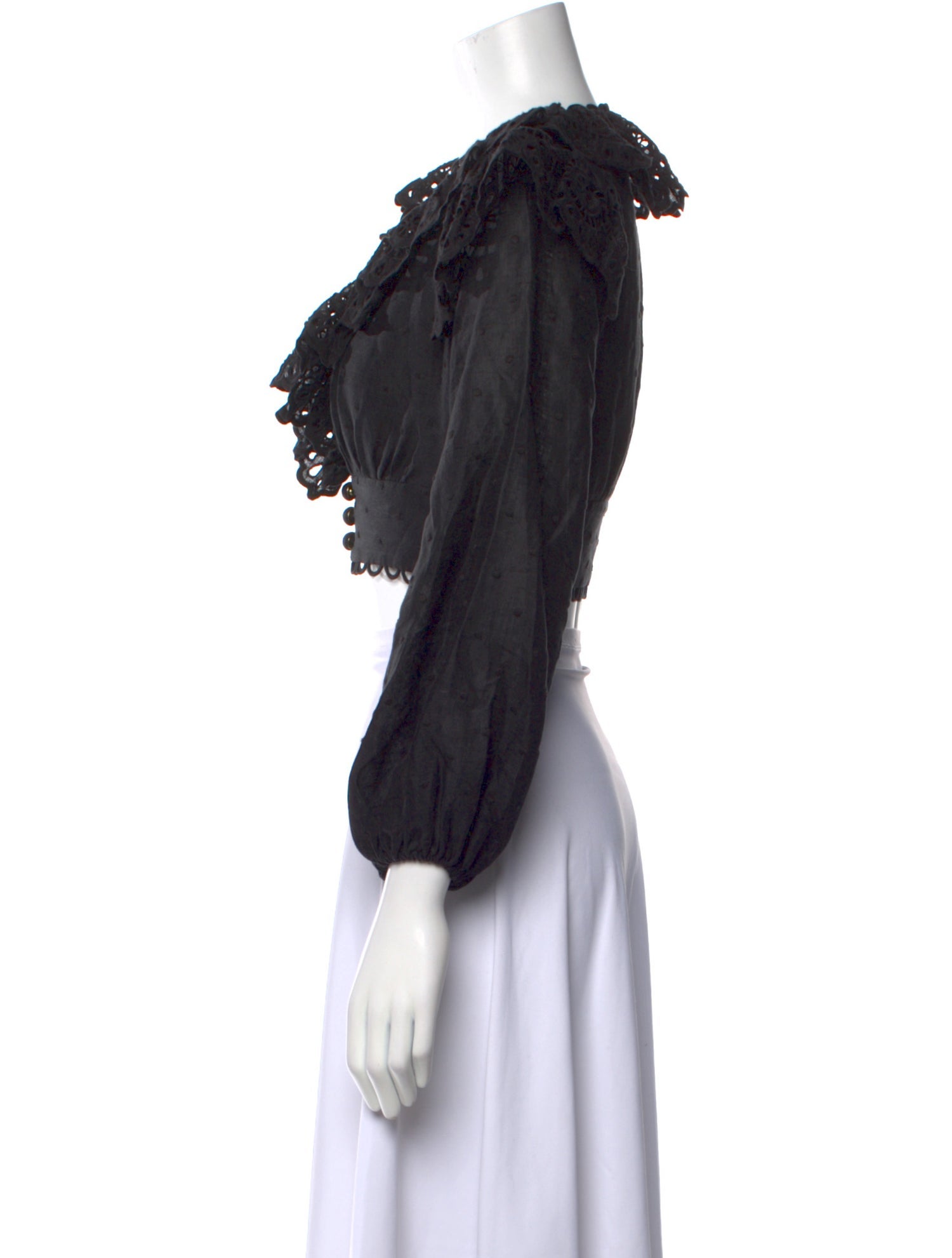 Zimmermann Linen V-Neck Crop Top