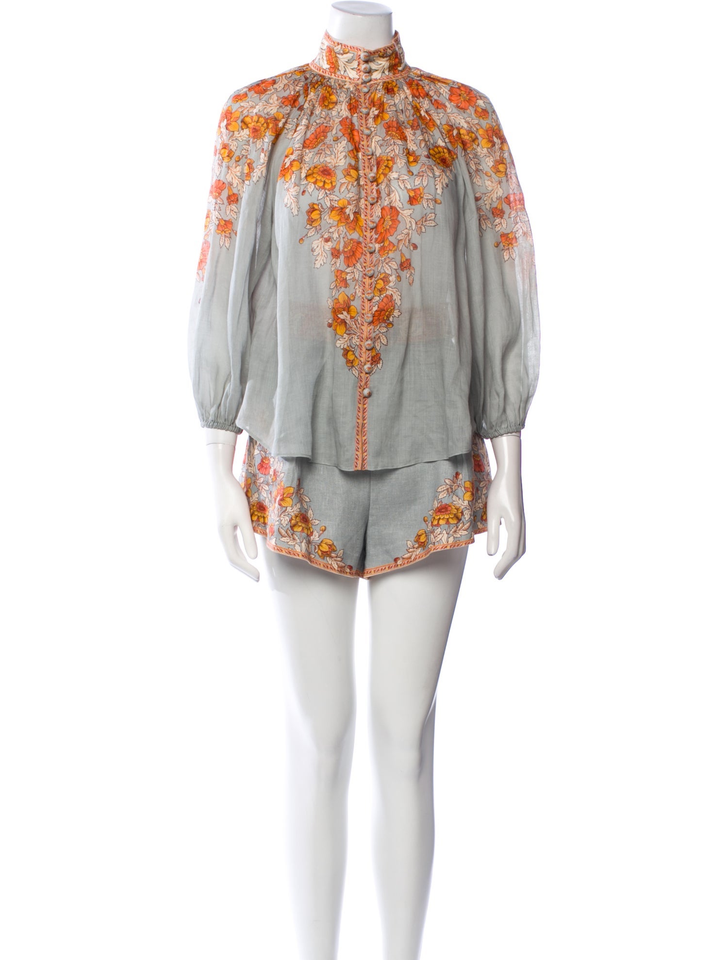 Zimmermann Linen Printed Short Set