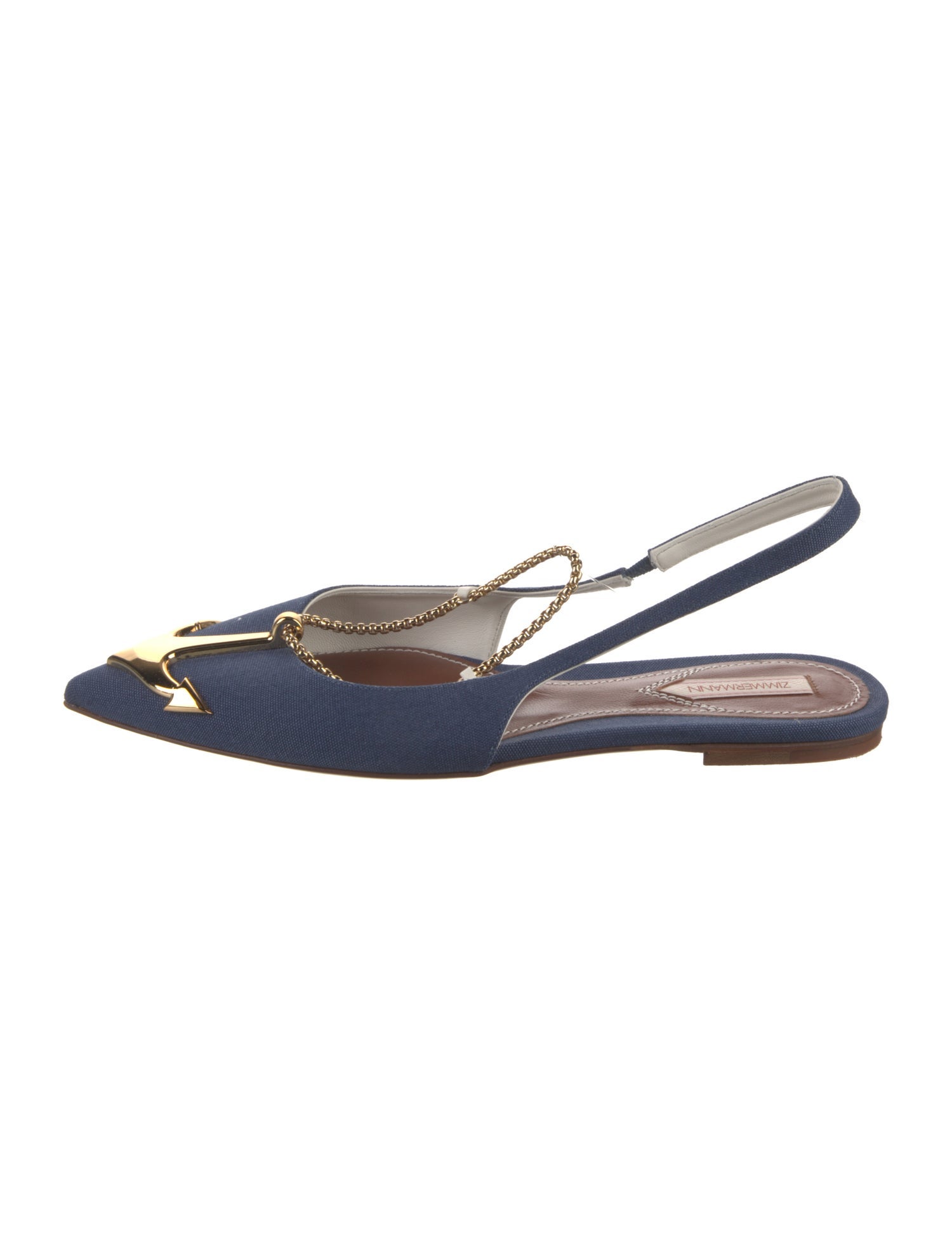 Zimmermann Canvas Slingback Flats
