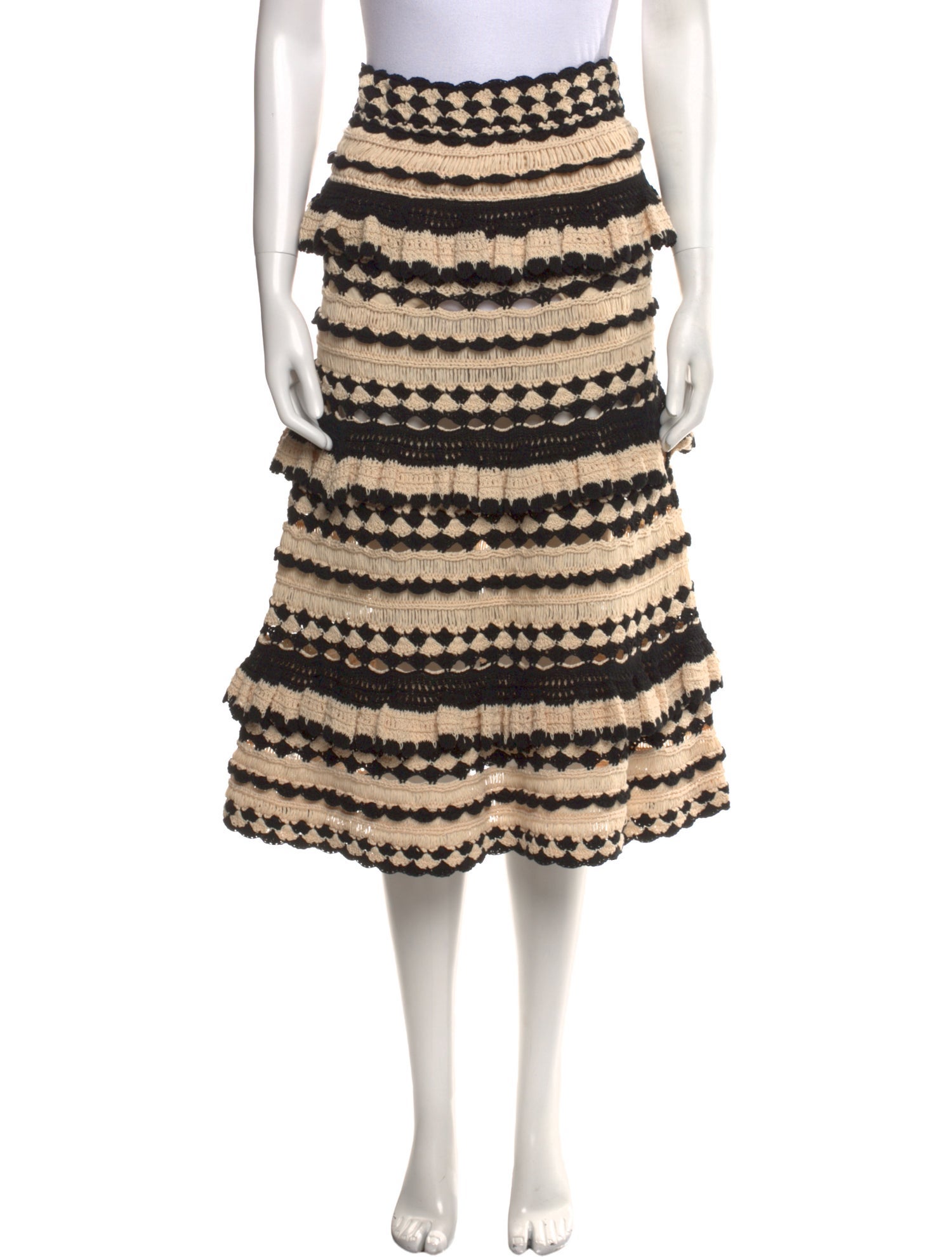 Zimmermann Striped Midi Length Skirt