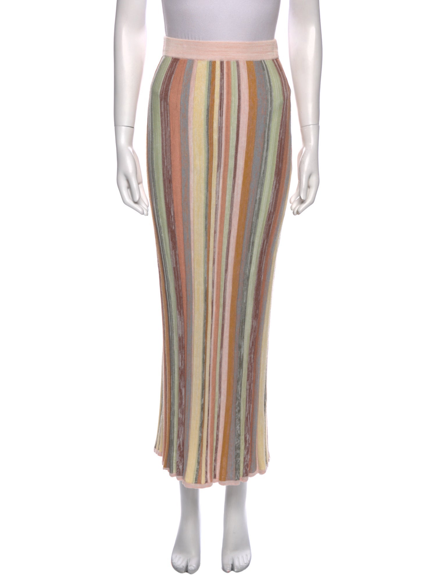 Zimmermann Striped Midi Length Skirt