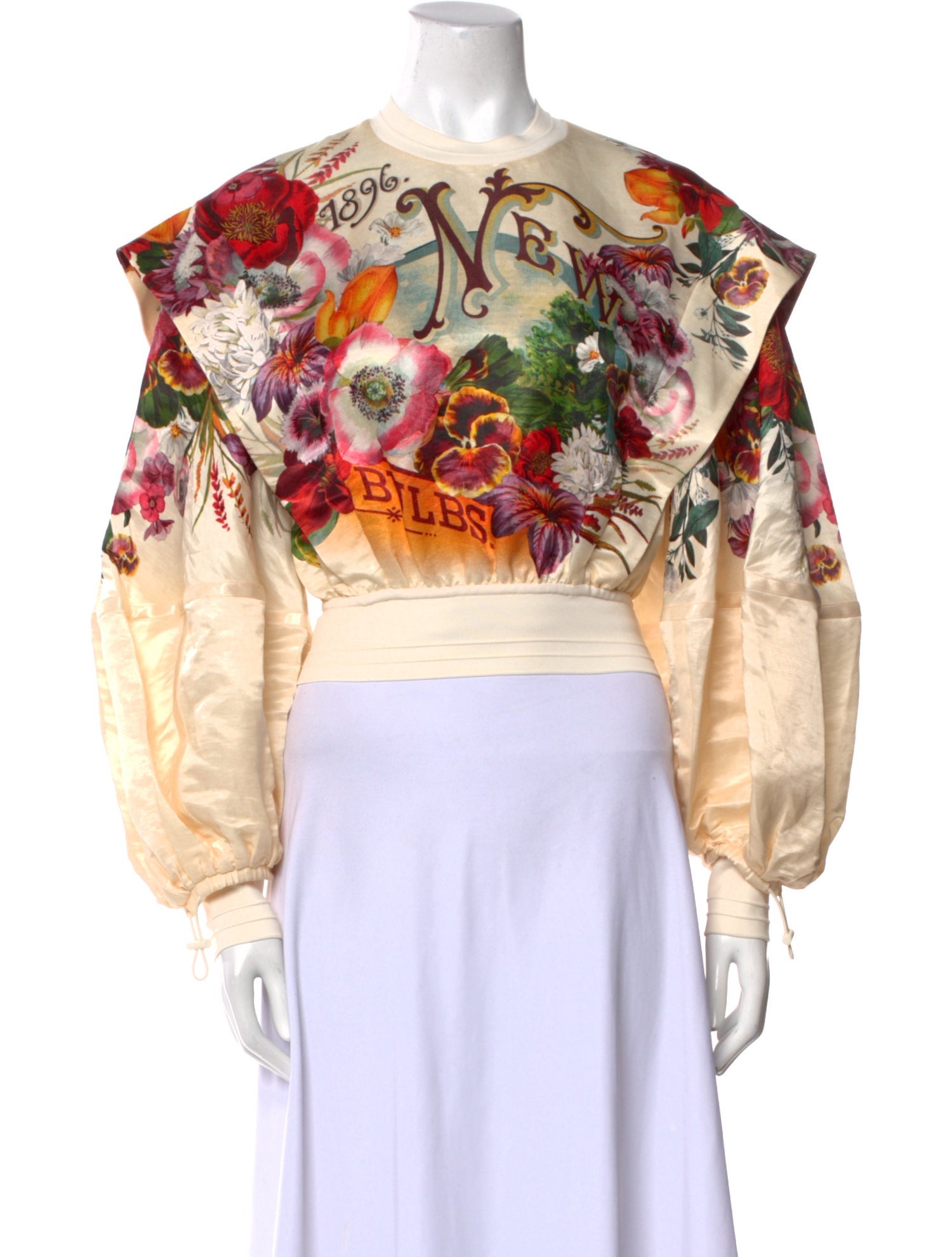 Zimmermann Linen Floral Print Sweatshirt