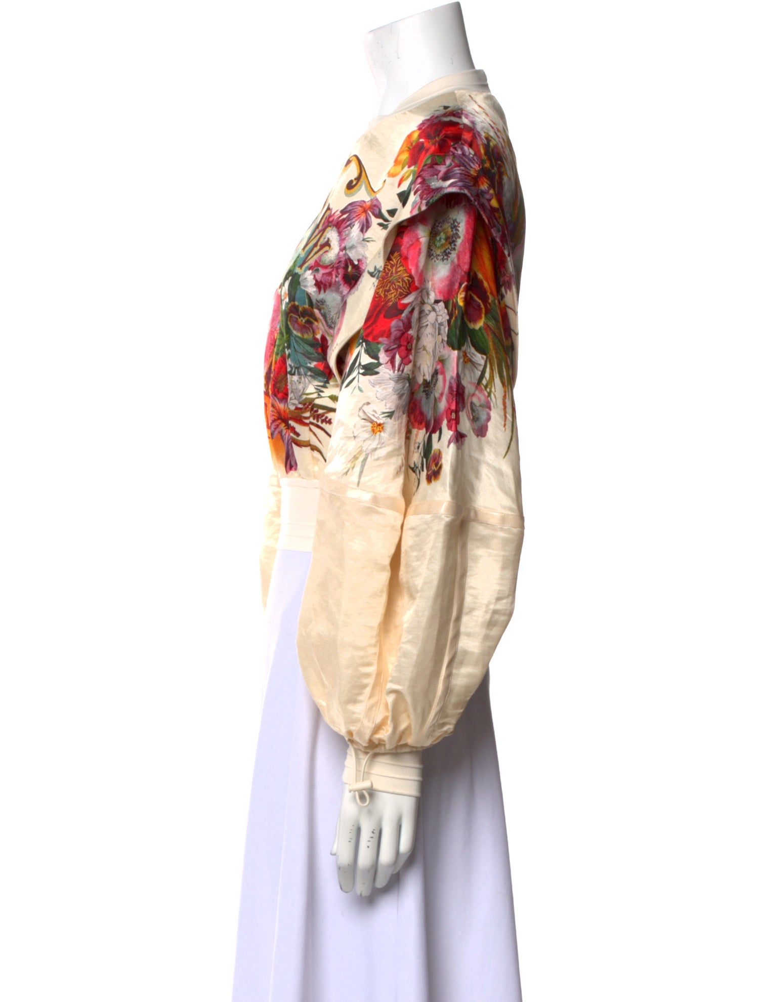 Zimmermann Linen Floral Print Sweatshirt