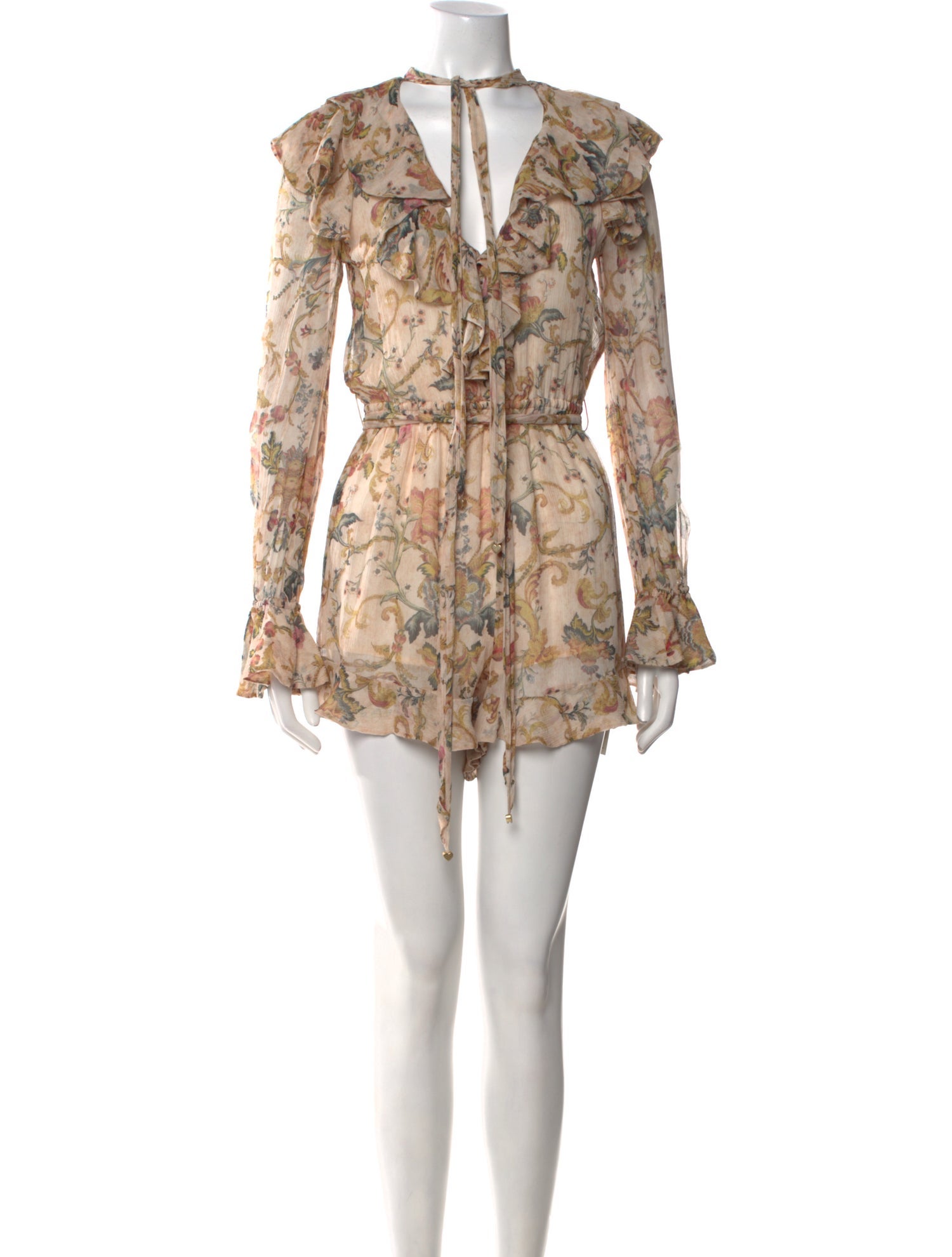 Zimmermann Silk Floral Print Romper