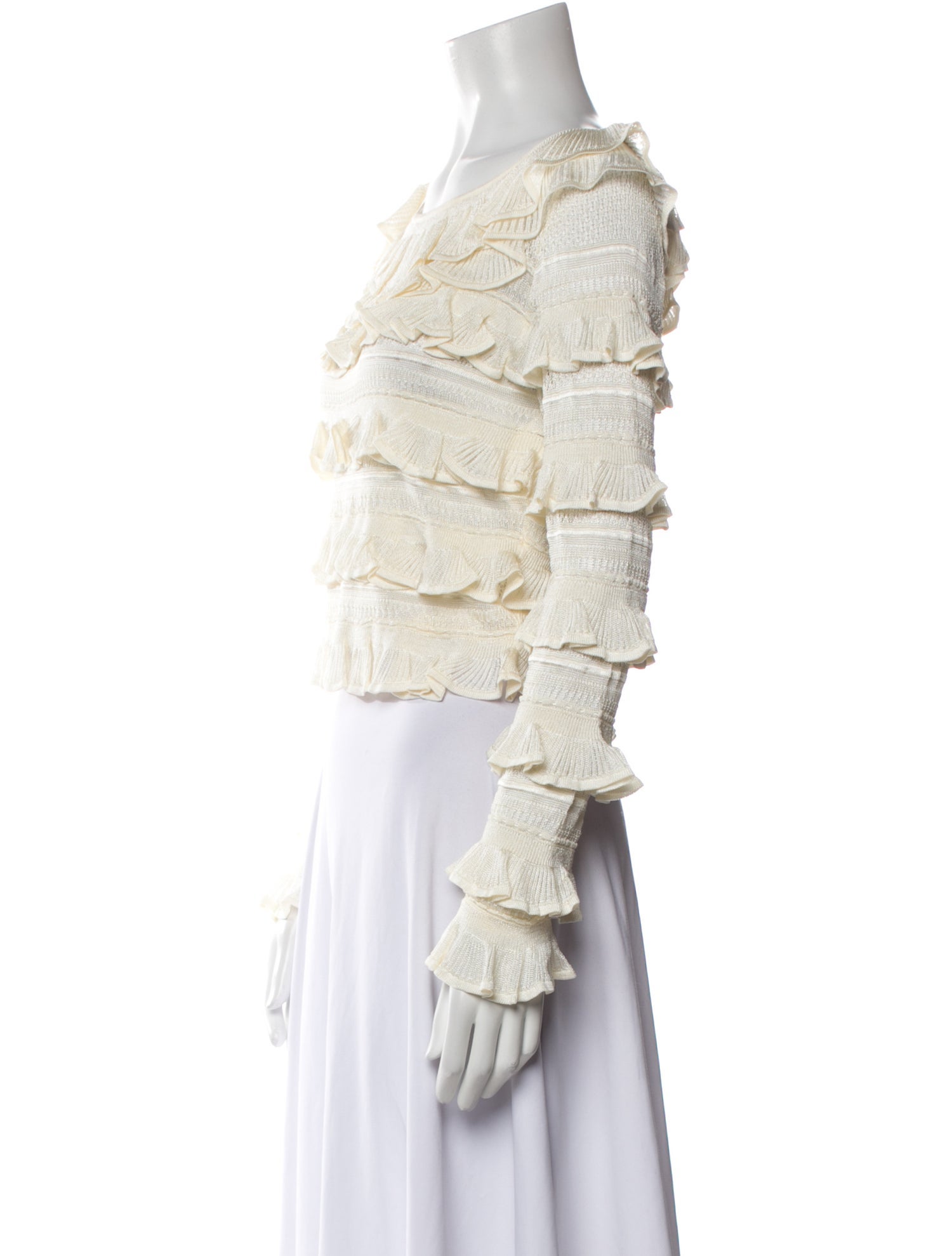 Zimmermann Off-The-Shoulder Long Sleeve Crop Top