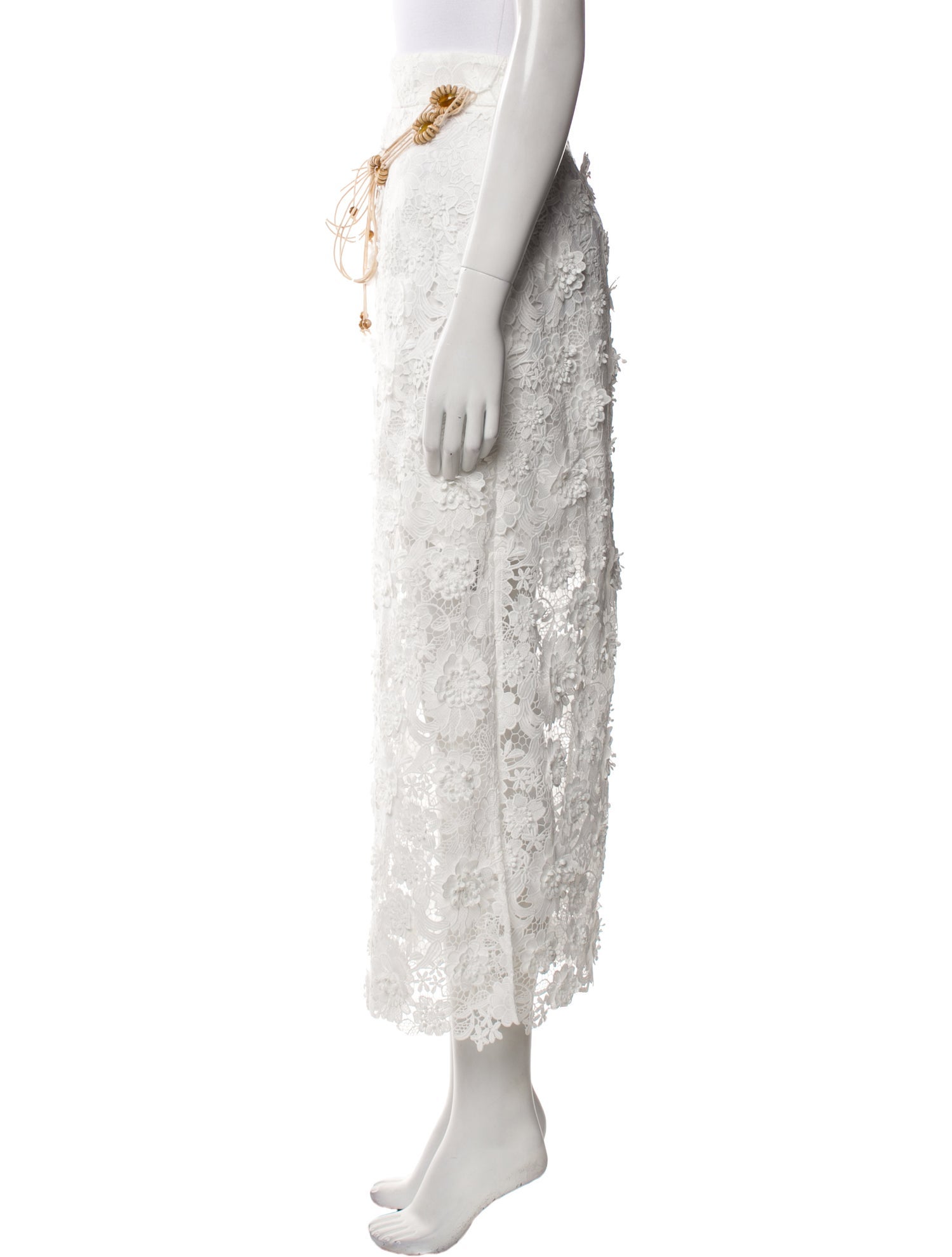 Zimmermann Lace Pattern Midi Length Skirt