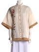 Zimmermann Linen Mock Neck Button-Up Top