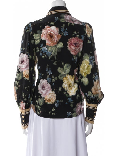 Zimmermann Silk Floral Print Button-Up Top