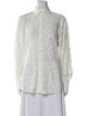 Zimmermann Lace Pattern Long Sleeve Button-Up Top
