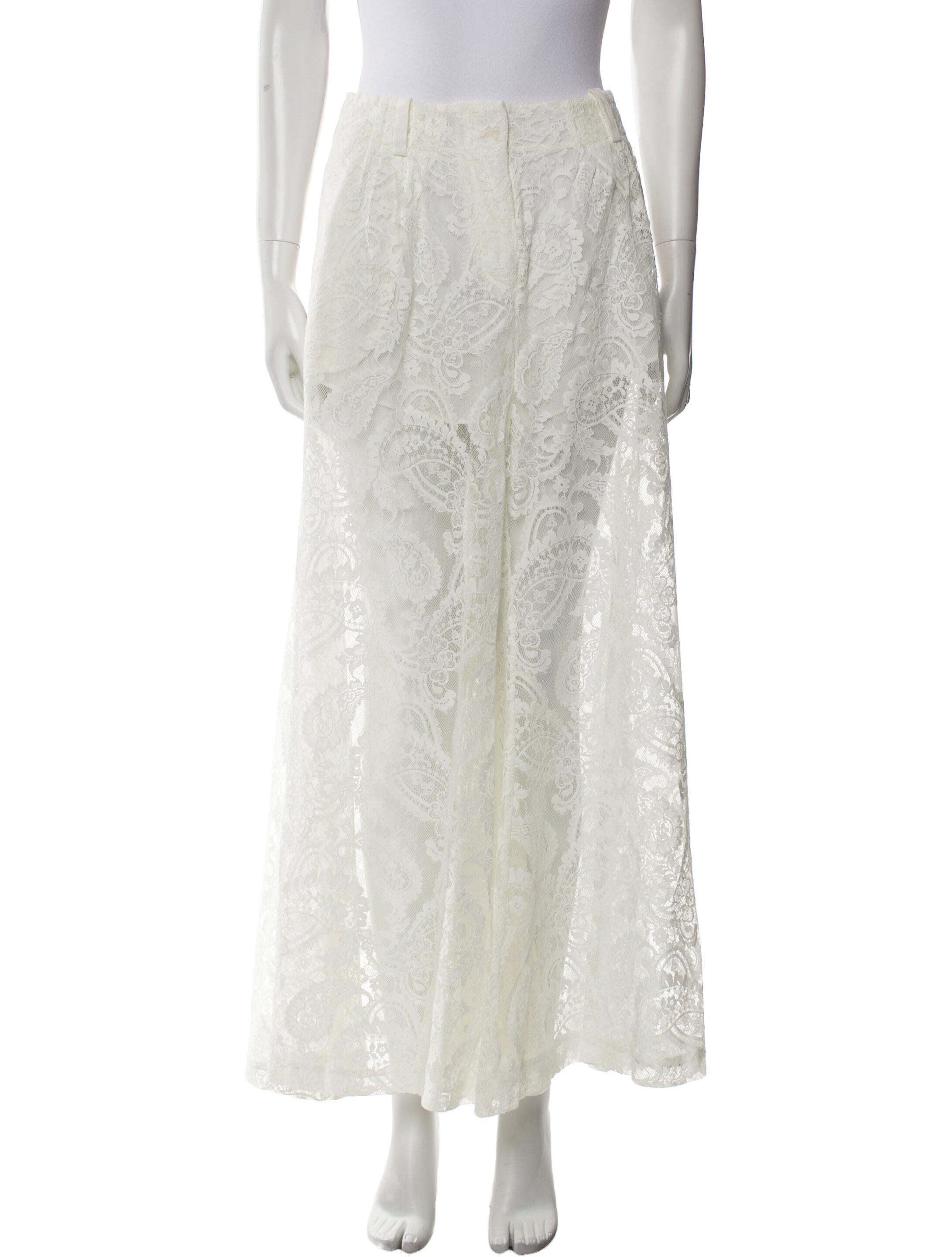 Zimmermann Lace Pattern Wide Leg Pants