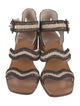 Zimmermann Raffia Animal Print Sandals