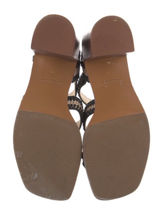 Zimmermann Raffia Animal Print Sandals