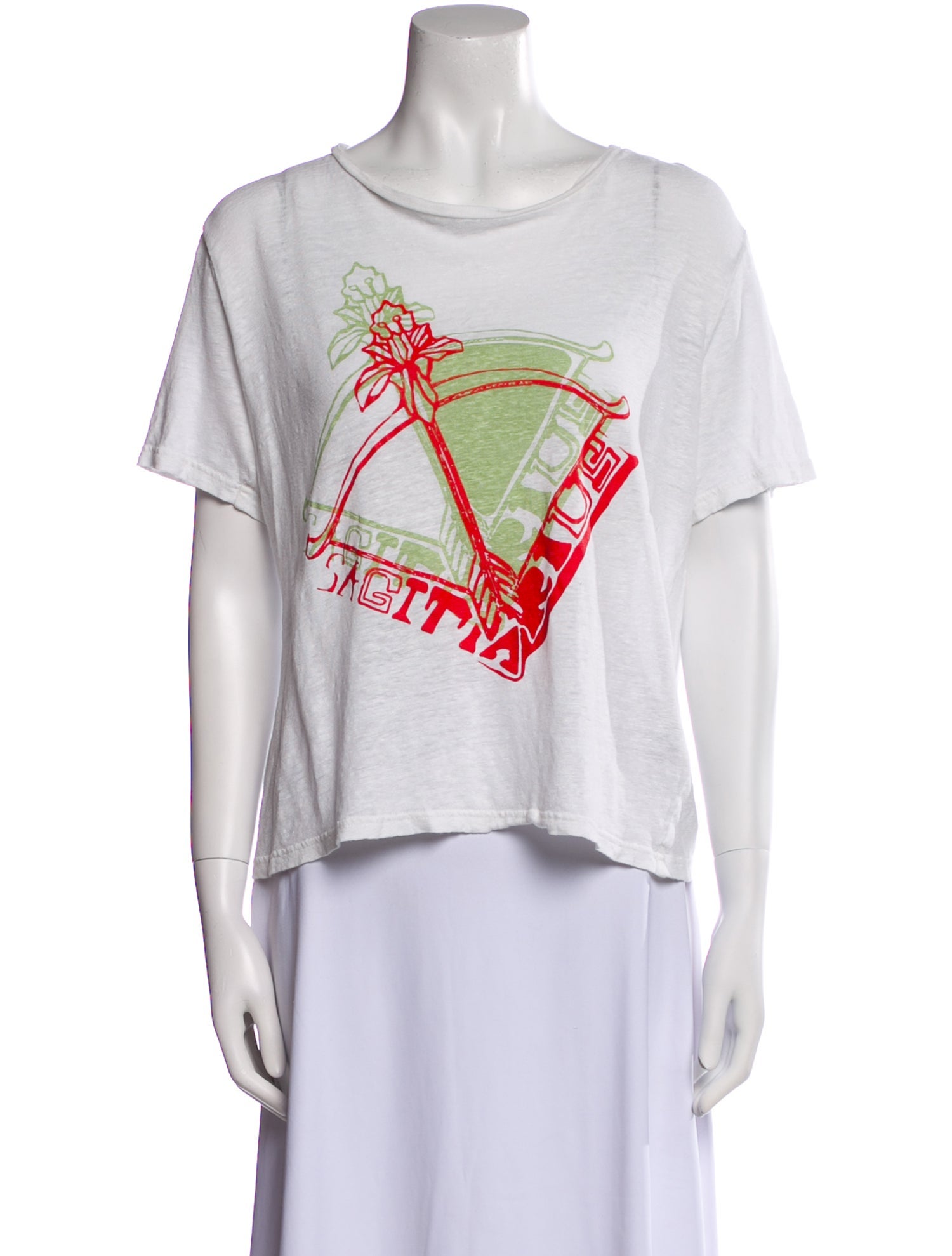 Zimmermann Linen Graphic Print T-Shirt