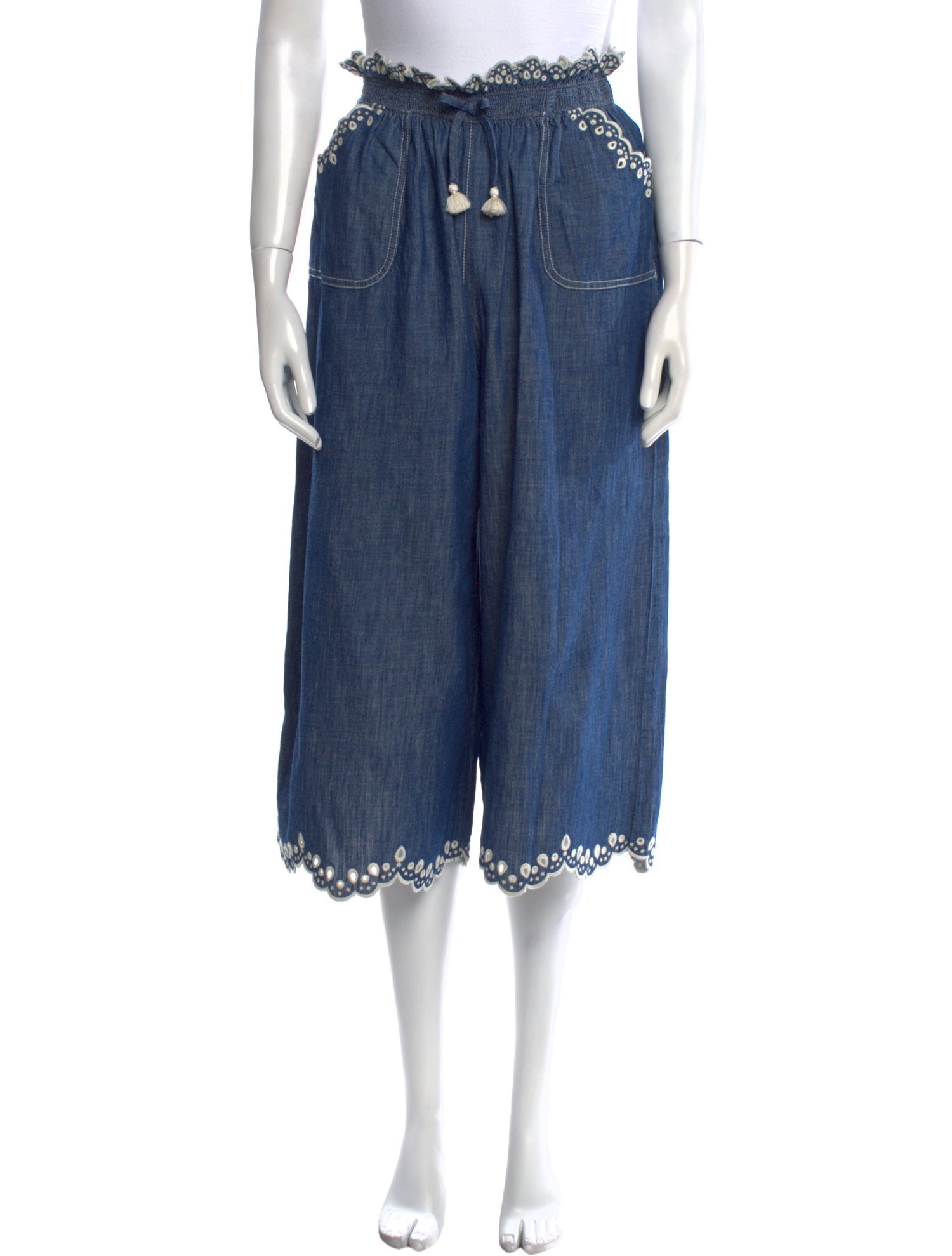 Zimmermann Scallop Trimmed Wide Pants