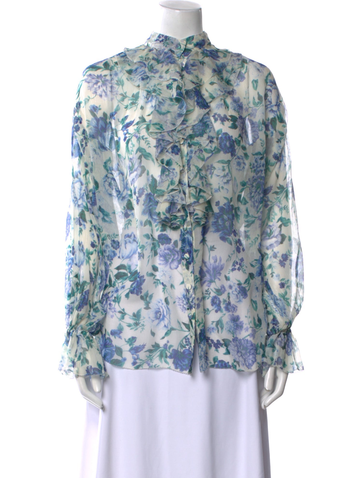 Zimmermann Silk Floral Print Blouse