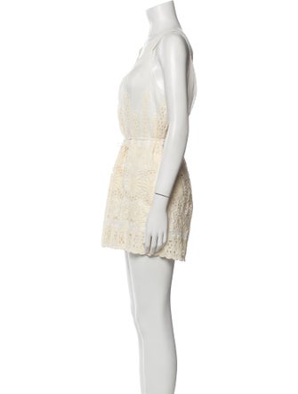 Zimmermann Lace Pattern V-Neck Romper