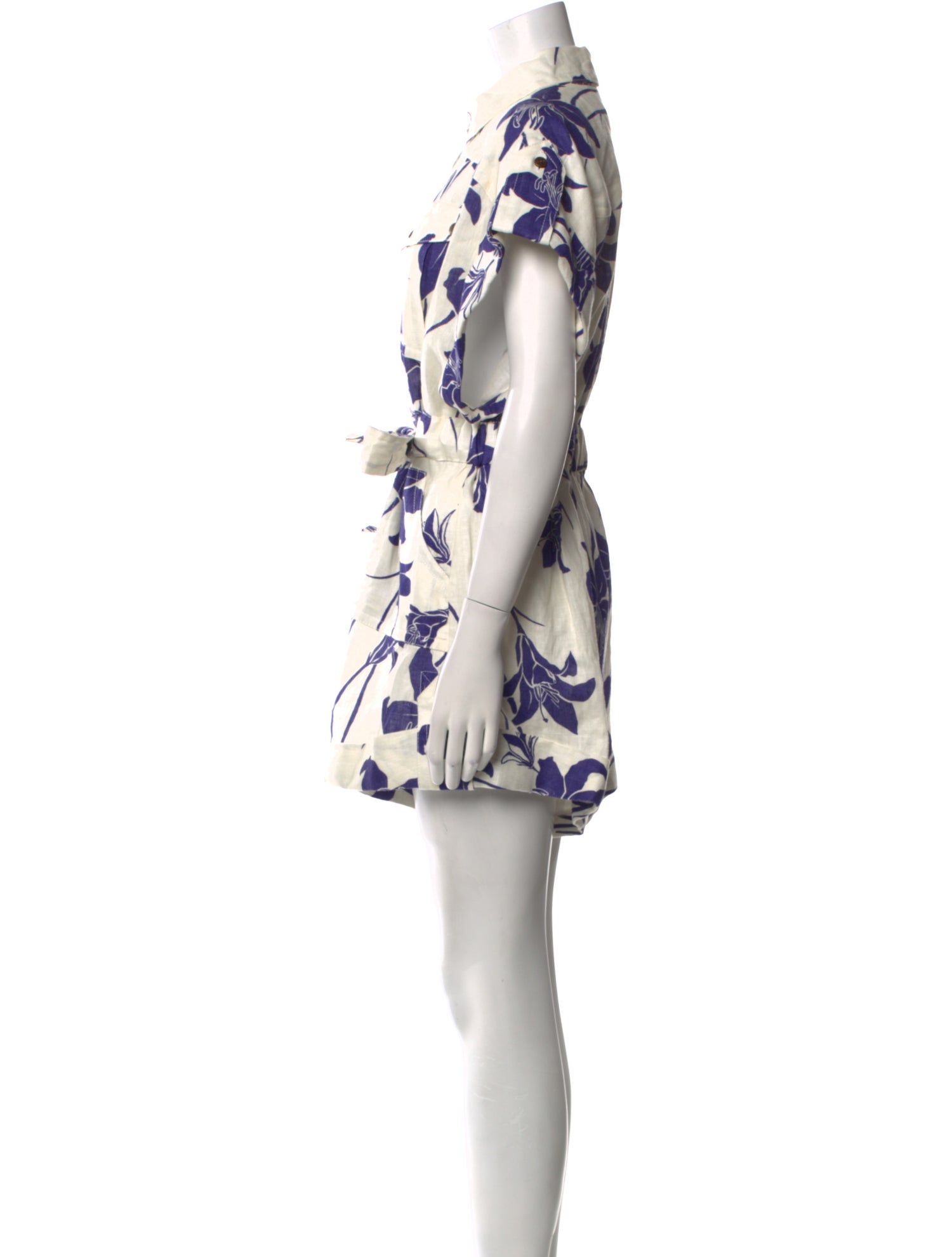 Zimmermann Linen Floral Print Romper