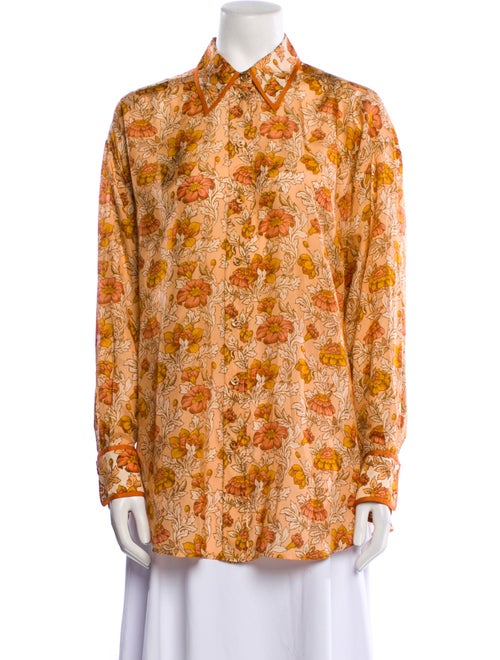 Zimmermann Silk Printed Button-Up Top
