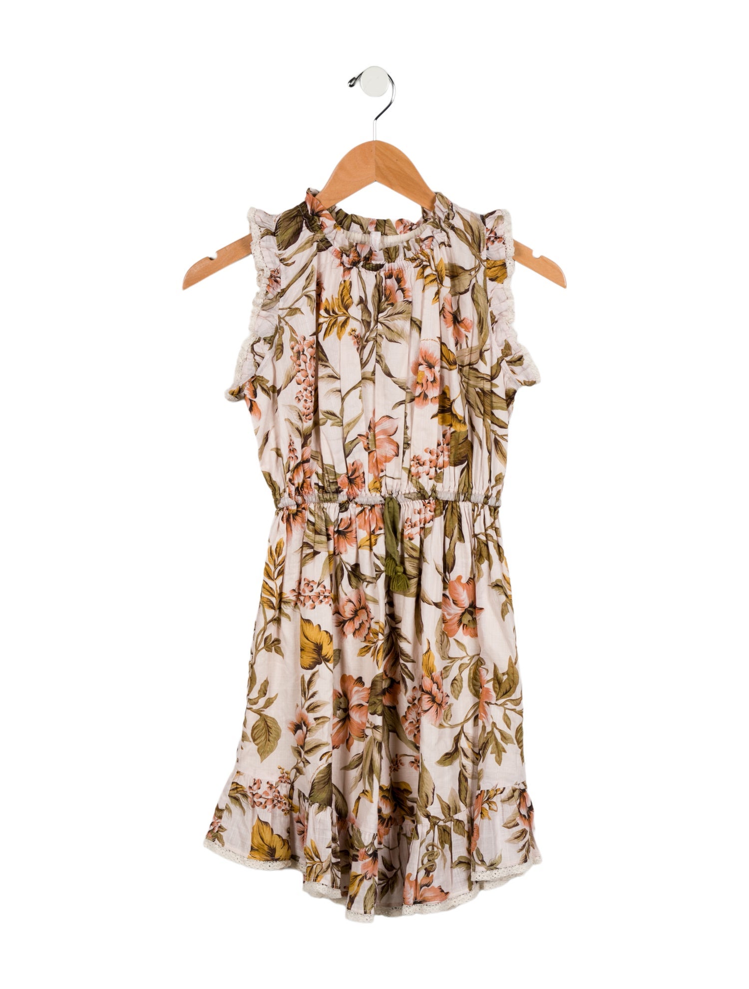 Zimmermann Girls' Floral Printed Sleeveless Dress