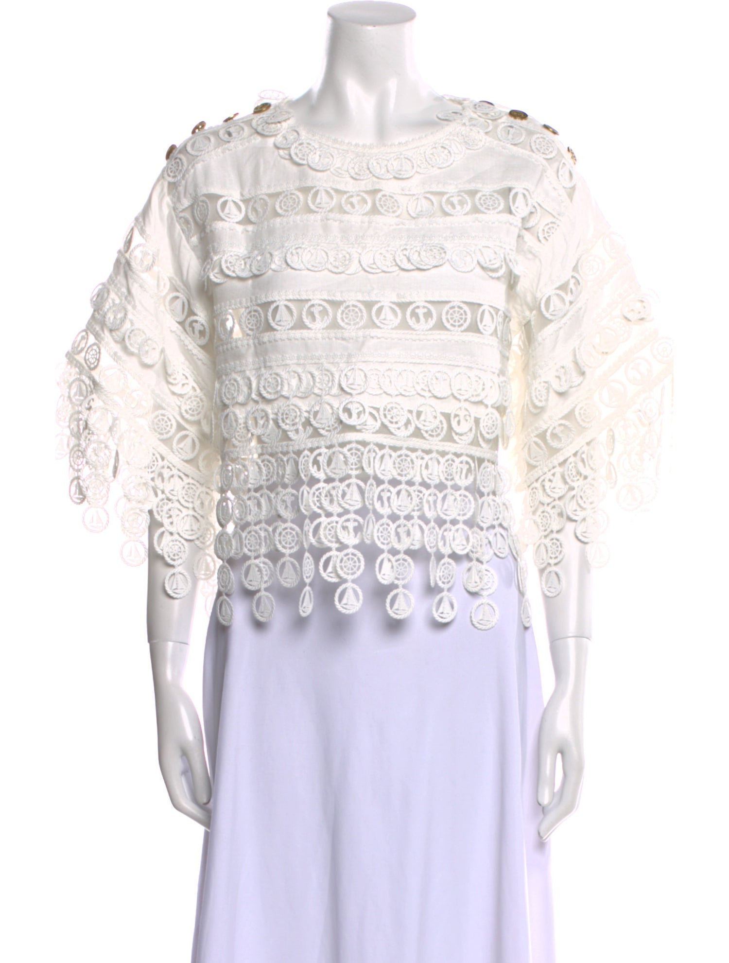 Zimmermann Linen Bateau Neckline Crop Top