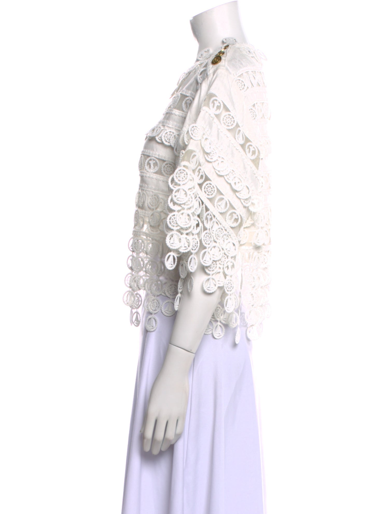 Zimmermann Linen Bateau Neckline Crop Top