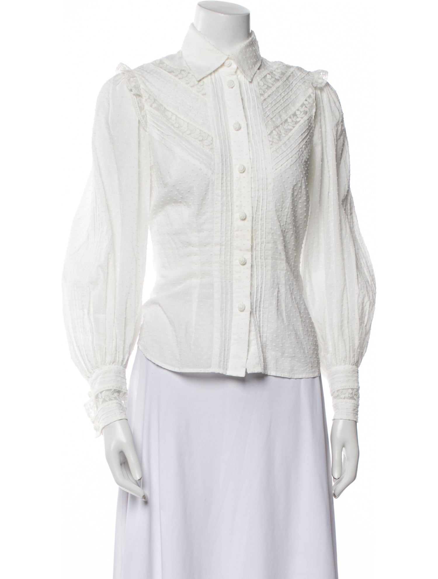 Zimmermann Long Sleeve Button-Up Top