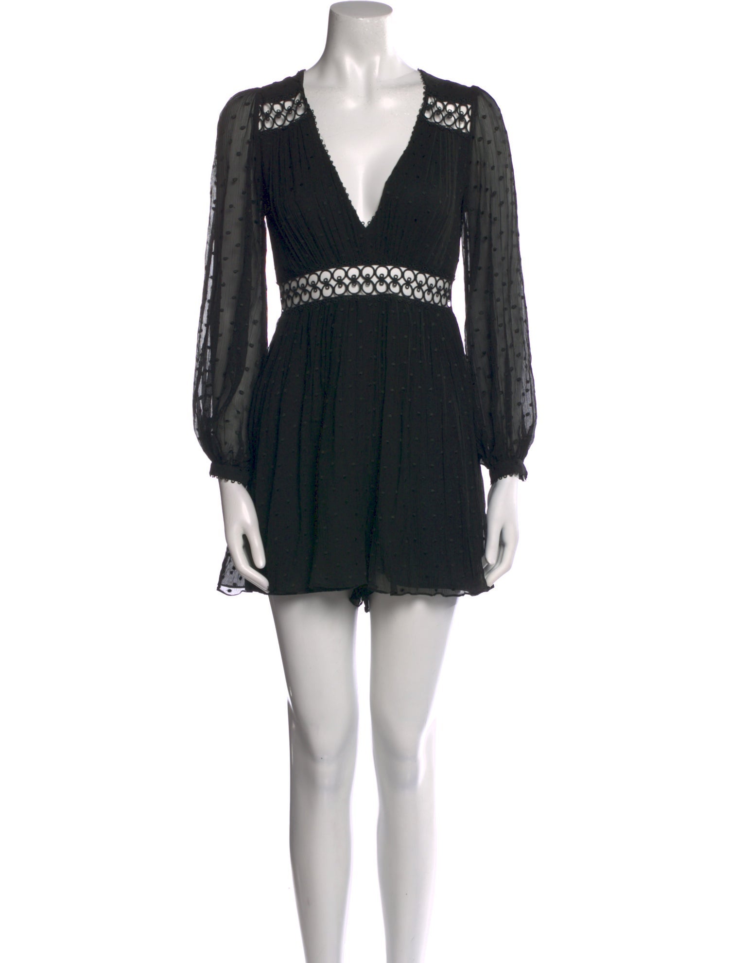 Zimmermann Silk Plunge Neckline Romper