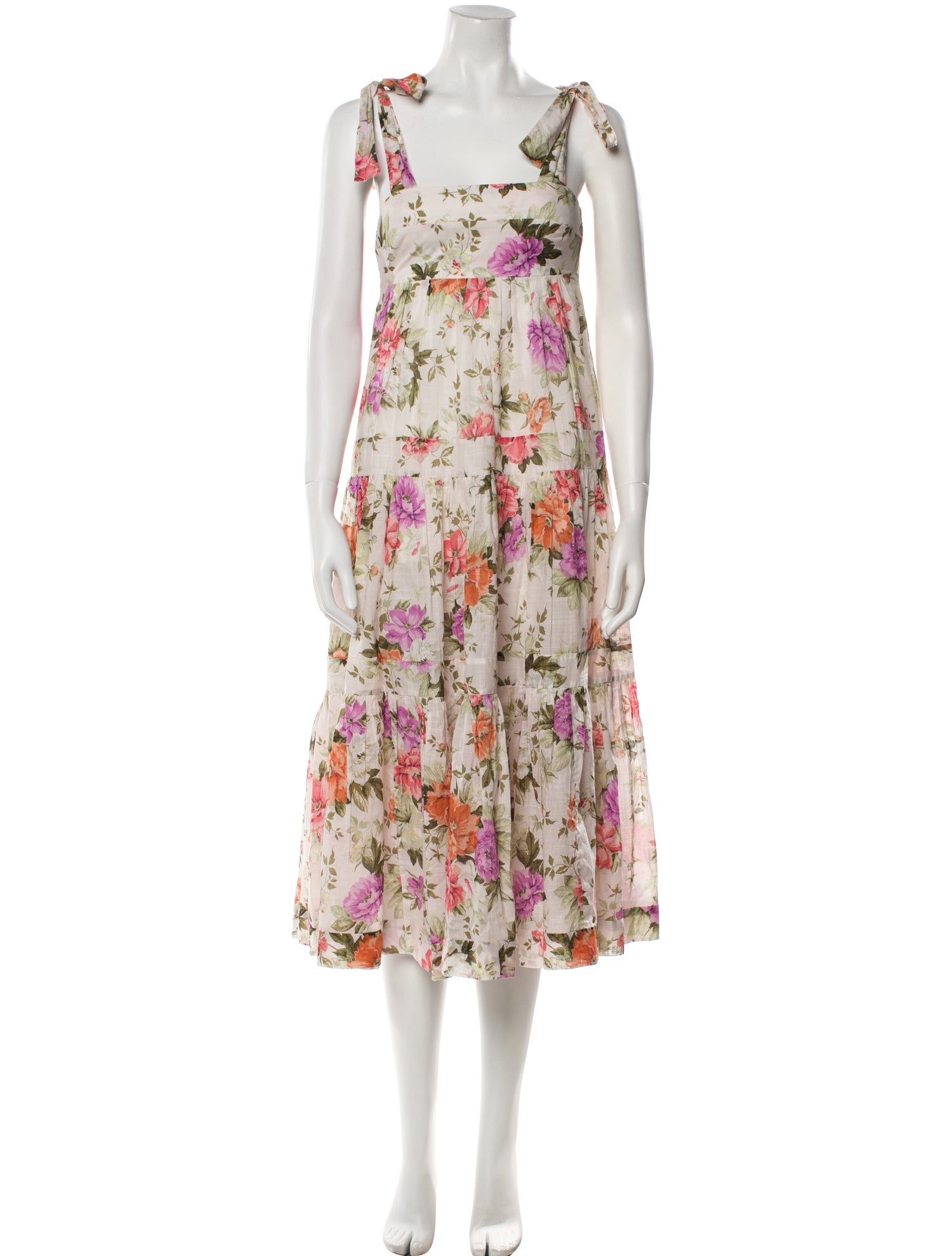 Zimmermann Floral Print Midi Length Dress