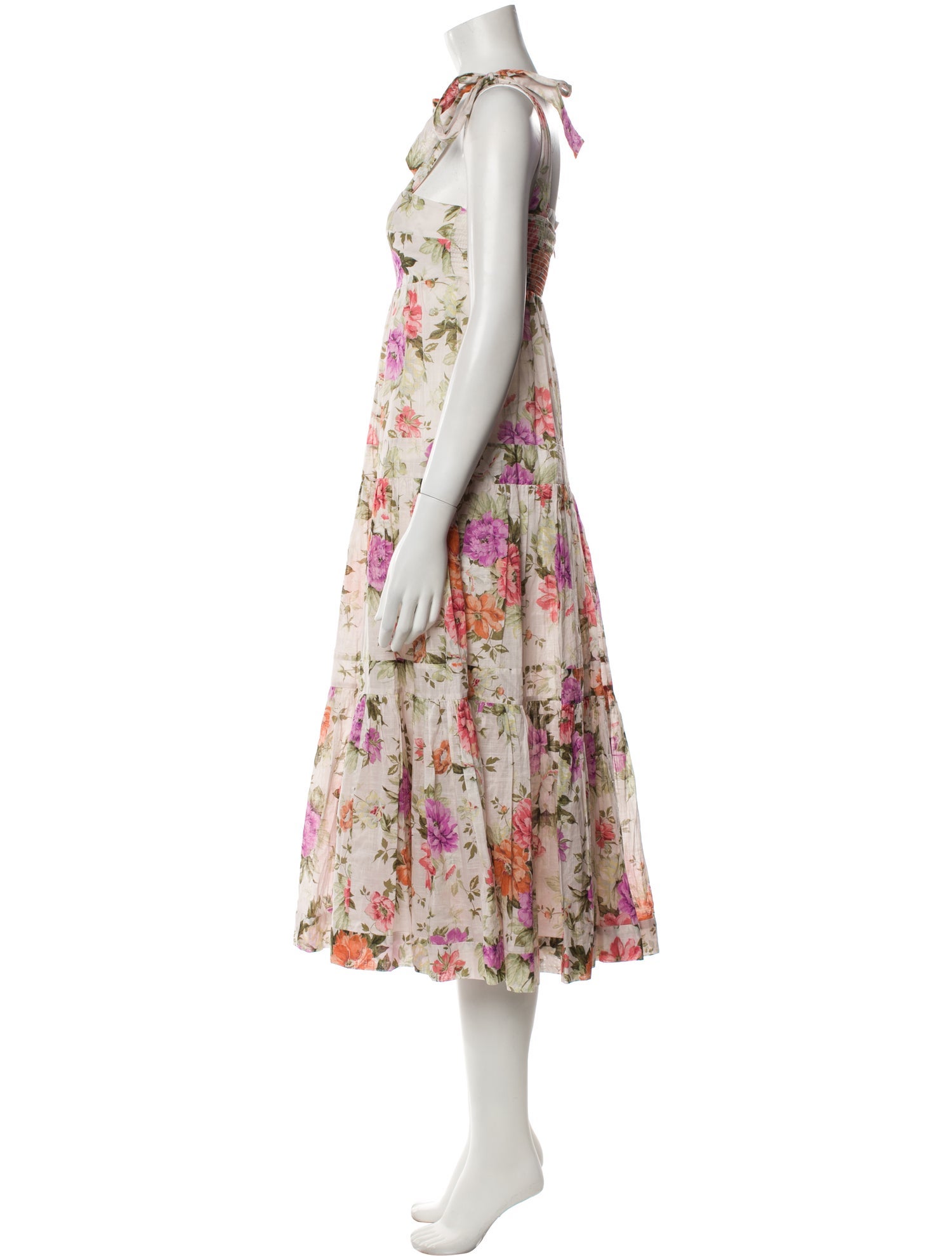 Zimmermann Floral Print Midi Length Dress