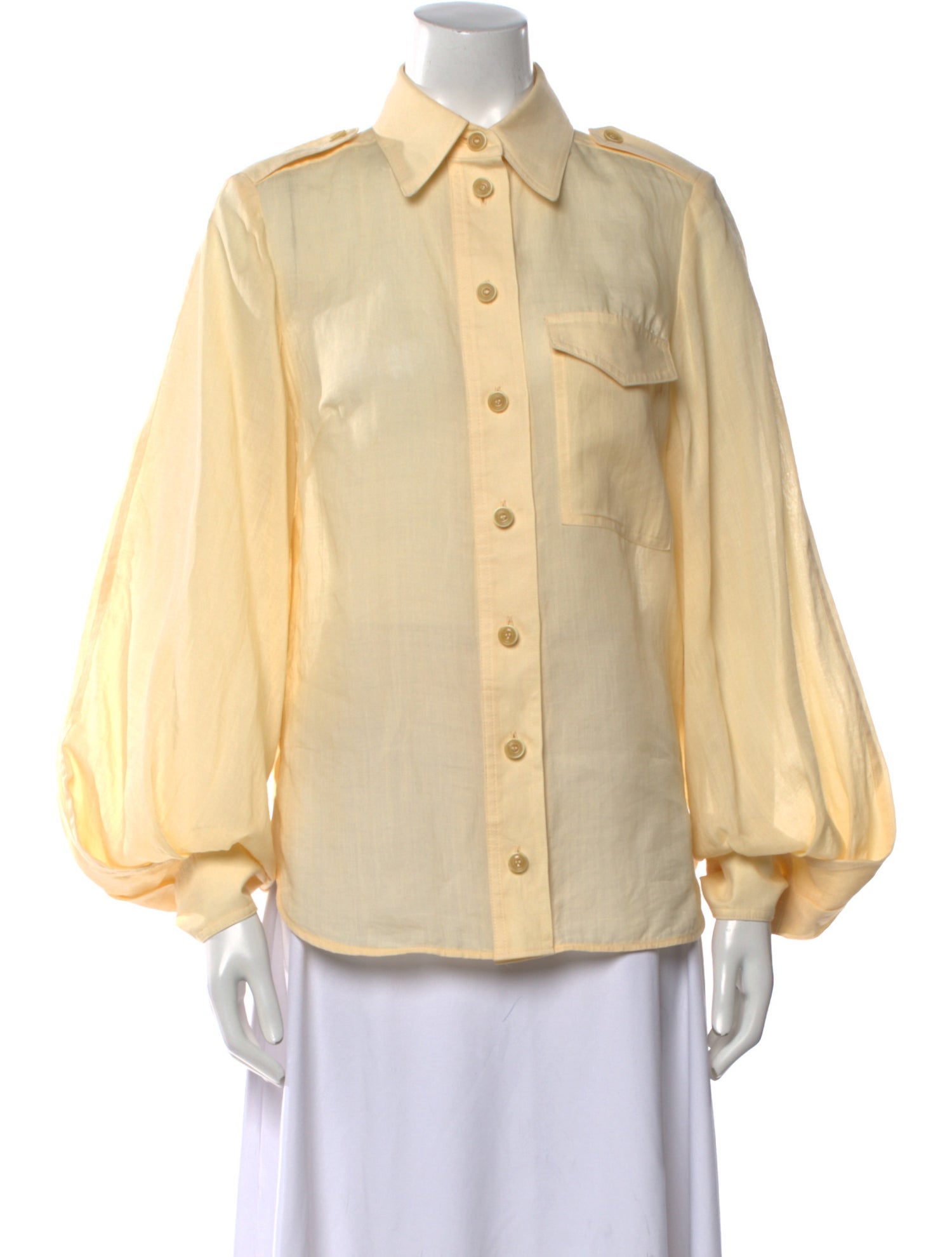 Zimmermann Long Sleeve Button-Up Top