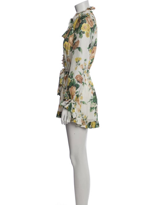 Zimmermann Floral Print Mock Neck Romper