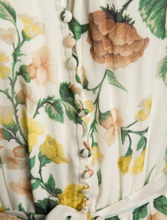 Zimmermann Floral Print Mock Neck Romper